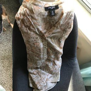 Nine West Jeans Beige Multi Tunic Top